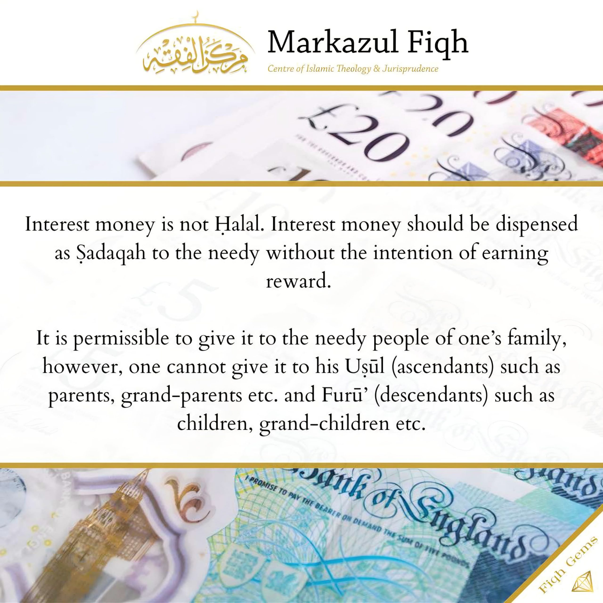 Fiqh Gem: Interest Money